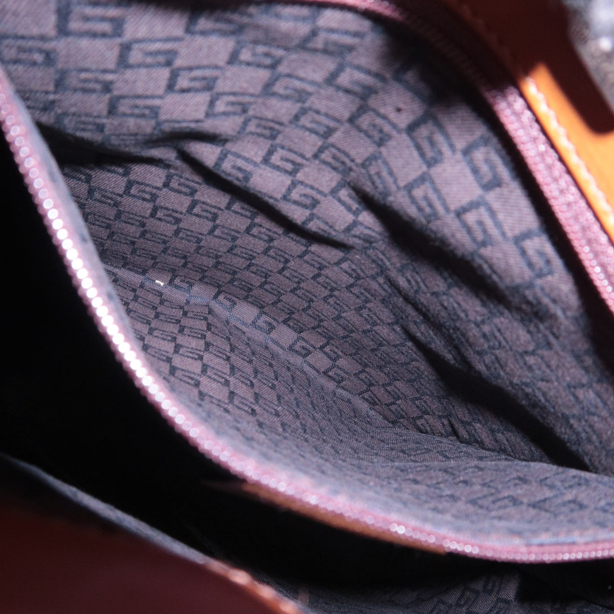 GUCCI Sherry Suede Web Stripe Shoulder Bag 33900