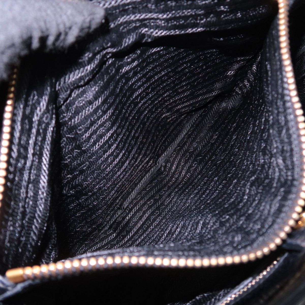 PRADA 2Way Leather Handbag Black