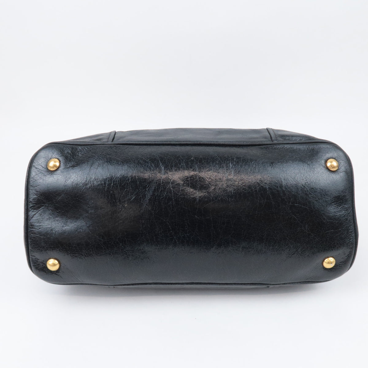 PRADA 2Way Leather Handbag Black