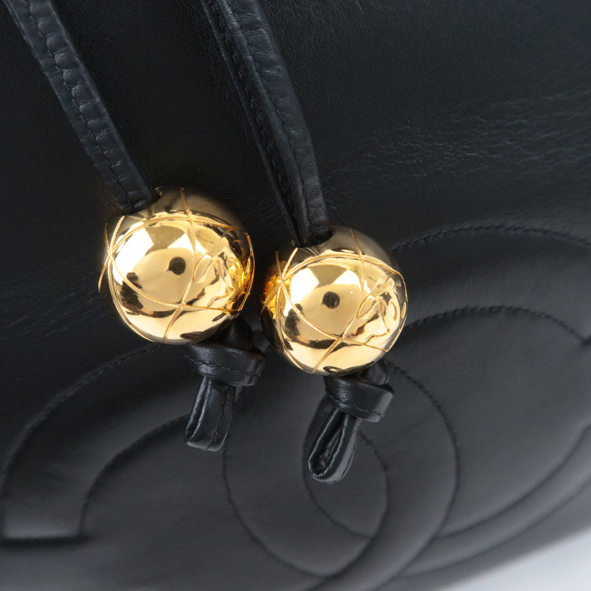 CHANEL Big Coco Mark Cocoball Tote Bag Lambskin
