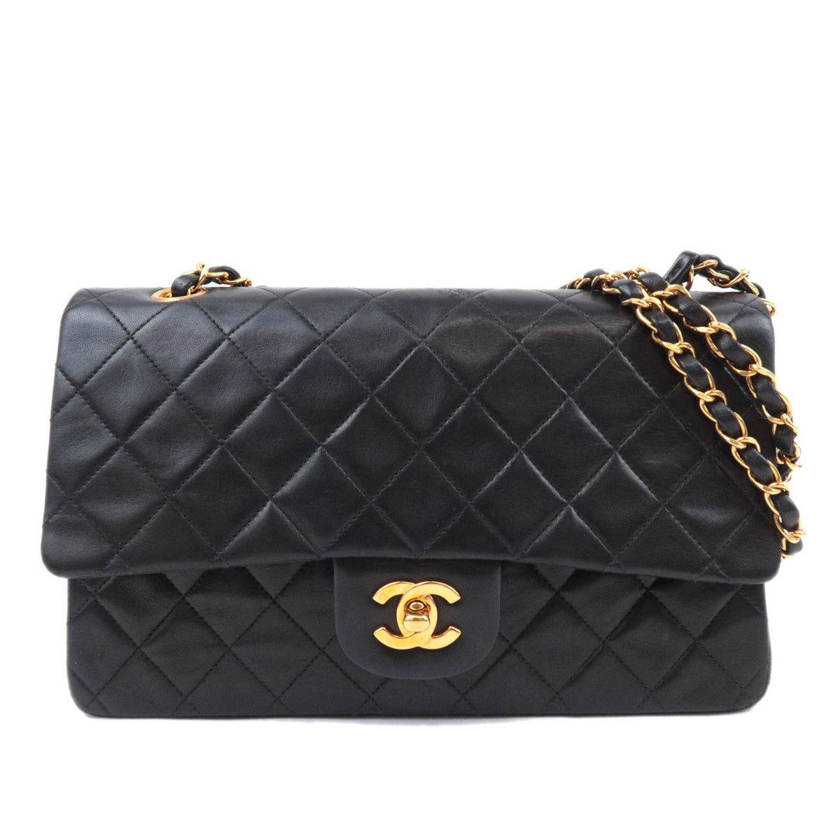 CHANEL Matelasse 25 Double Flap Shoulder Bag Lambskin92814