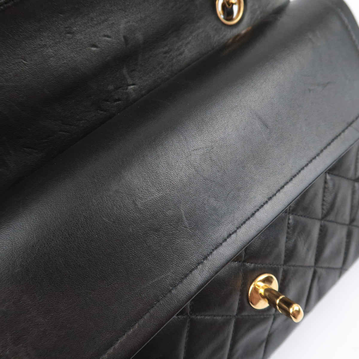 CHANEL Matelasse 25 Double Flap Shoulder Bag Lambskin