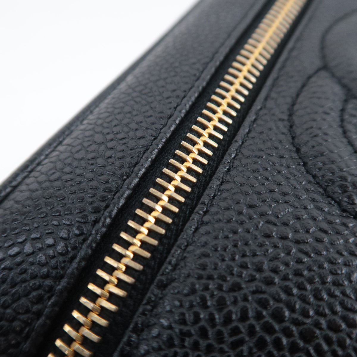 CHANEL Coco Mark Vanity Bag Caviarskin A01997