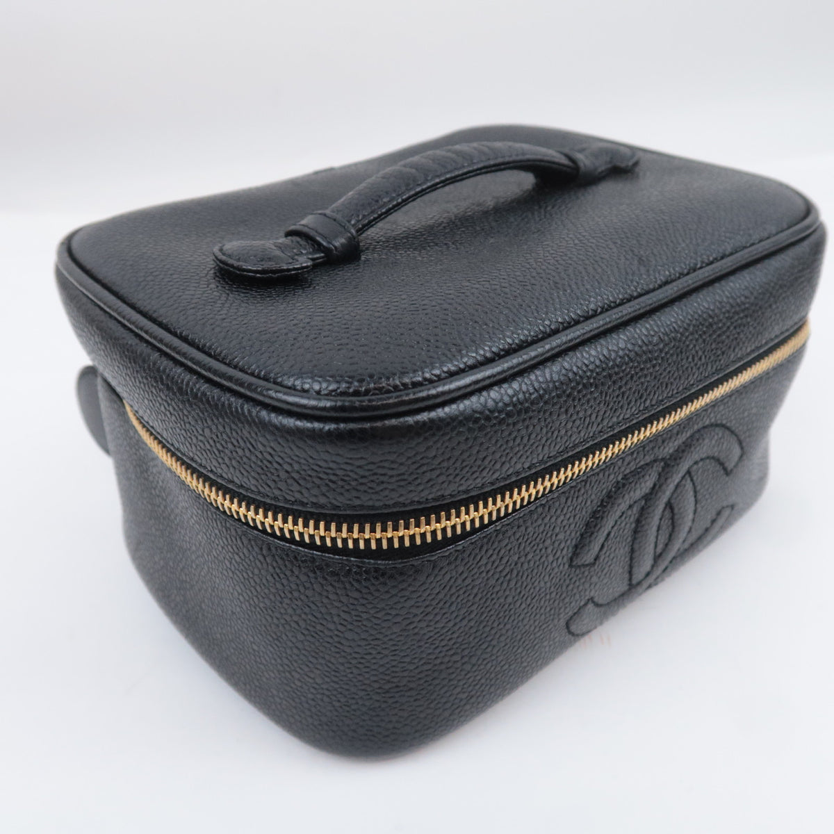CHANEL Coco Mark Vanity Bag Caviarskin A01997