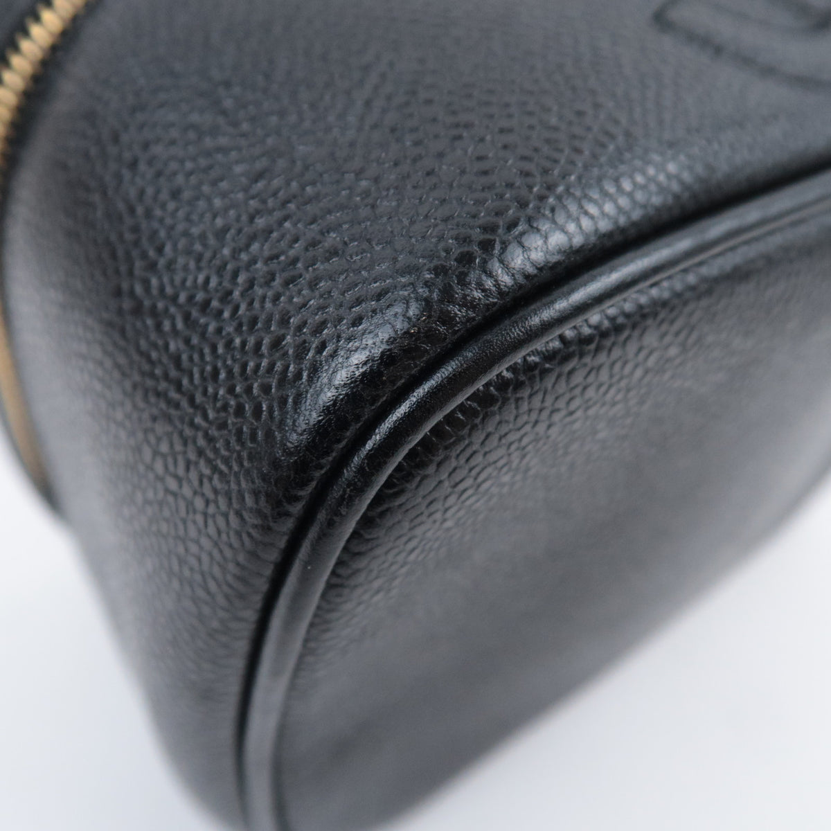 CHANEL Coco Mark Vanity Bag Caviarskin A01997