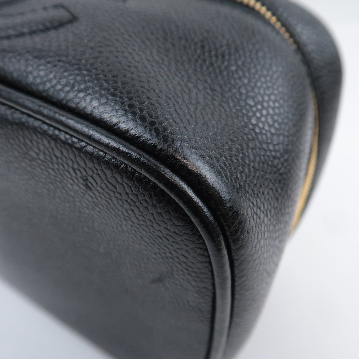 CHANEL Coco Mark Vanity Bag Caviarskin A01997