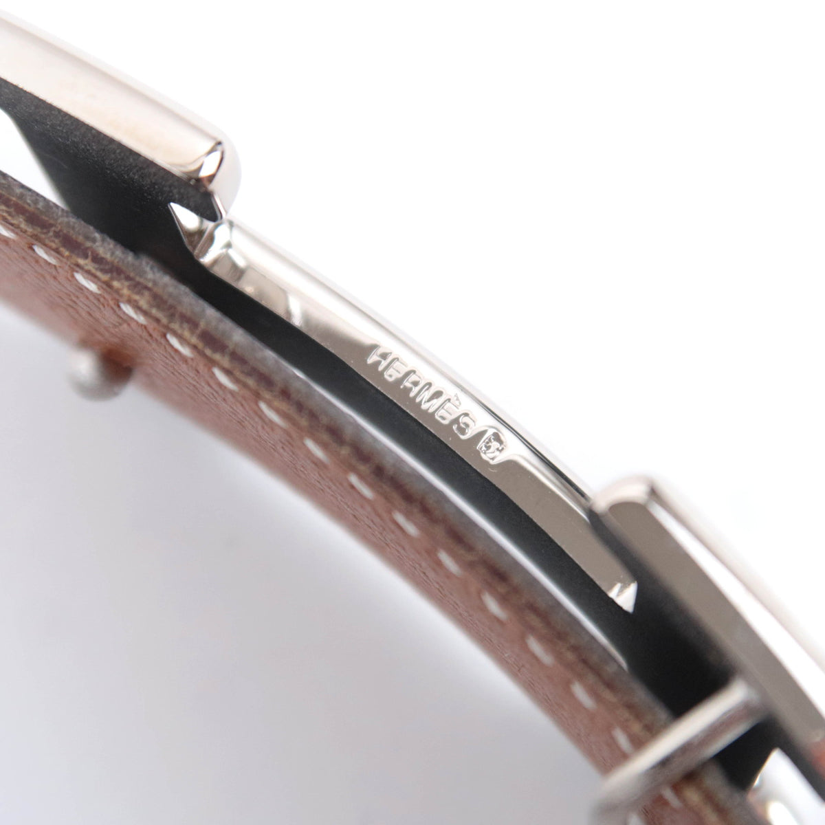 HERMES Constance H Reversible Leather Belt Size 76 "〇Z" Stamp Black Brown