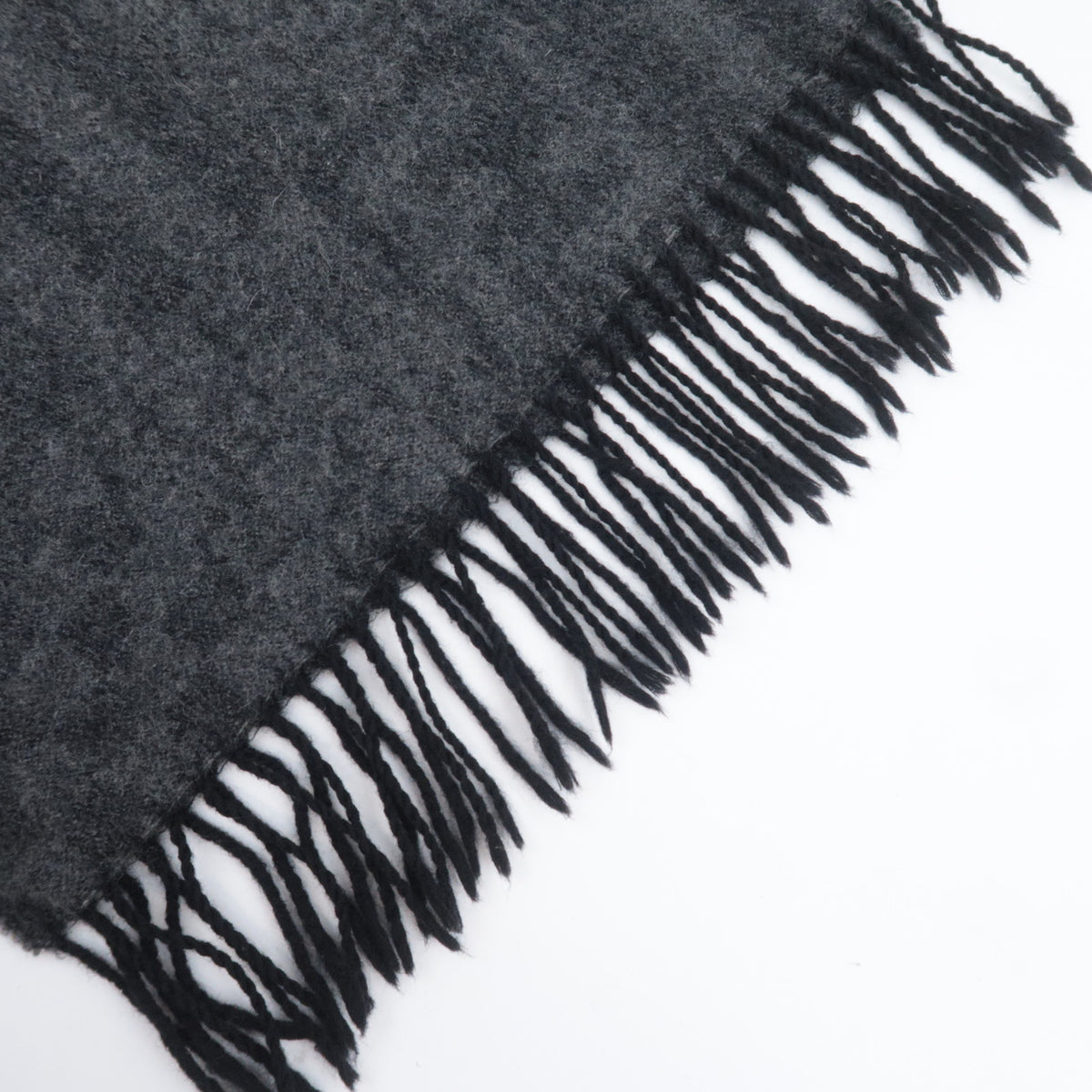 FENDI Zucca Fringe Scarf 100% Wool