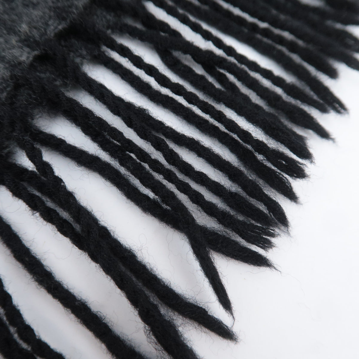 FENDI Zucca Fringe Scarf 100% Wool