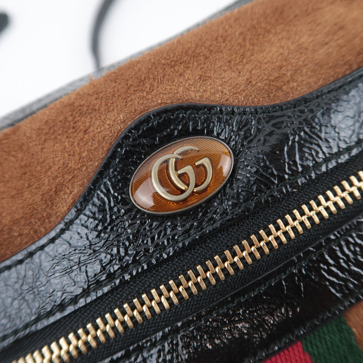 GUCCI Ophidia Sherry Suede Small Shoulder Bag 73321