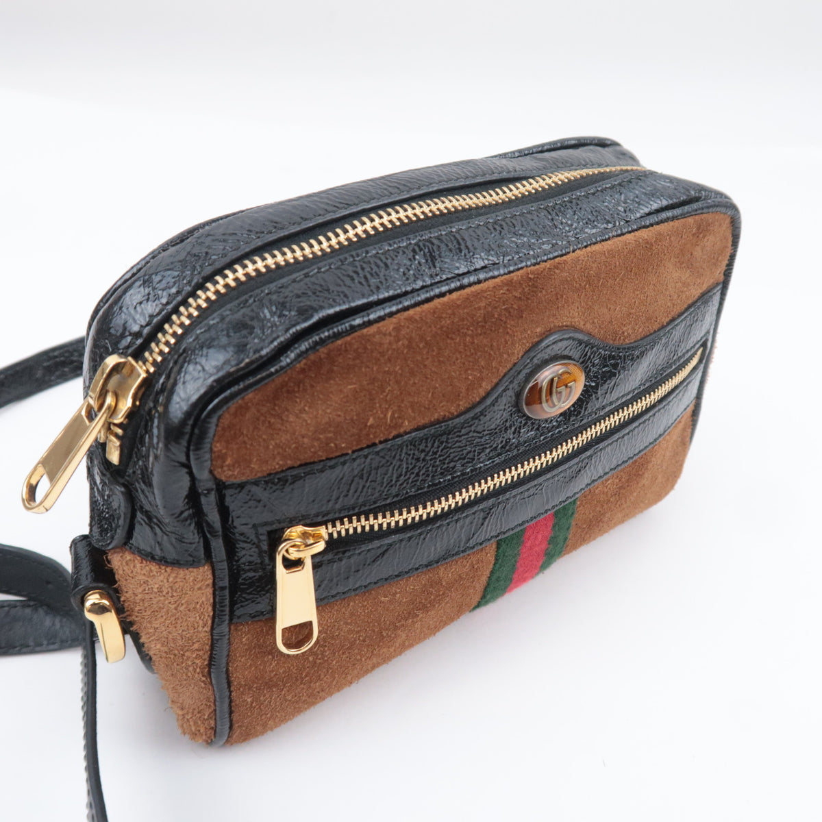 GUCCI Ophidia Sherry Suede Small Shoulder Bag 73321