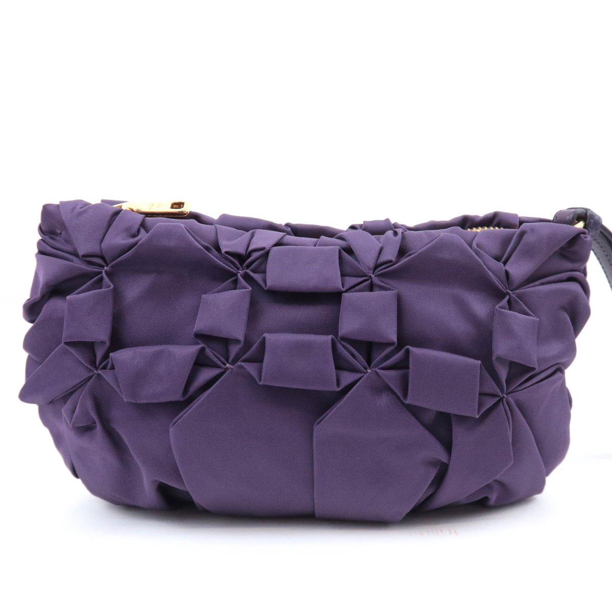 PRADA Wristlet Pouch Origami Pleated 1N1422