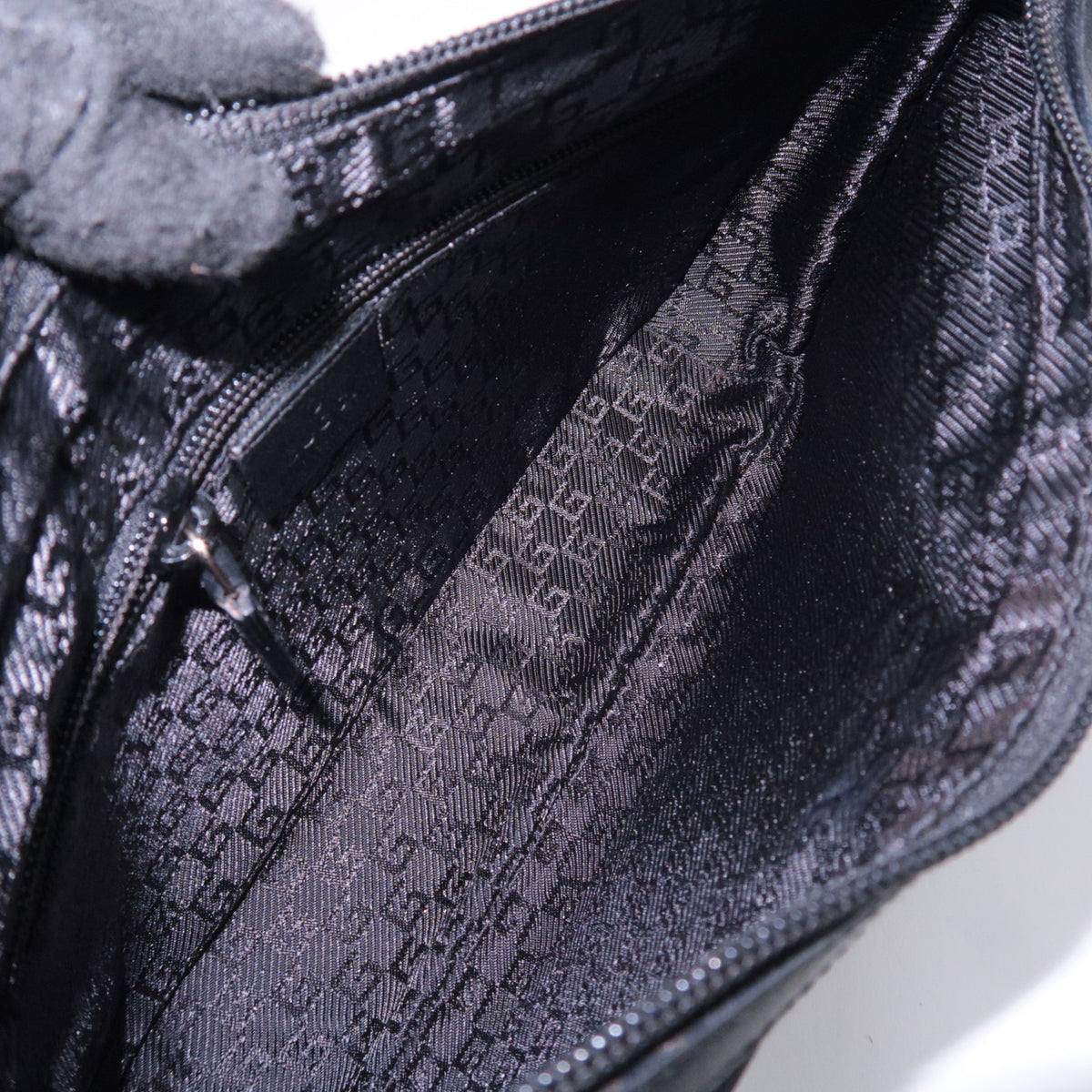 GUCCI Nylon Leather Hobo Shoulder Bag 019.0433