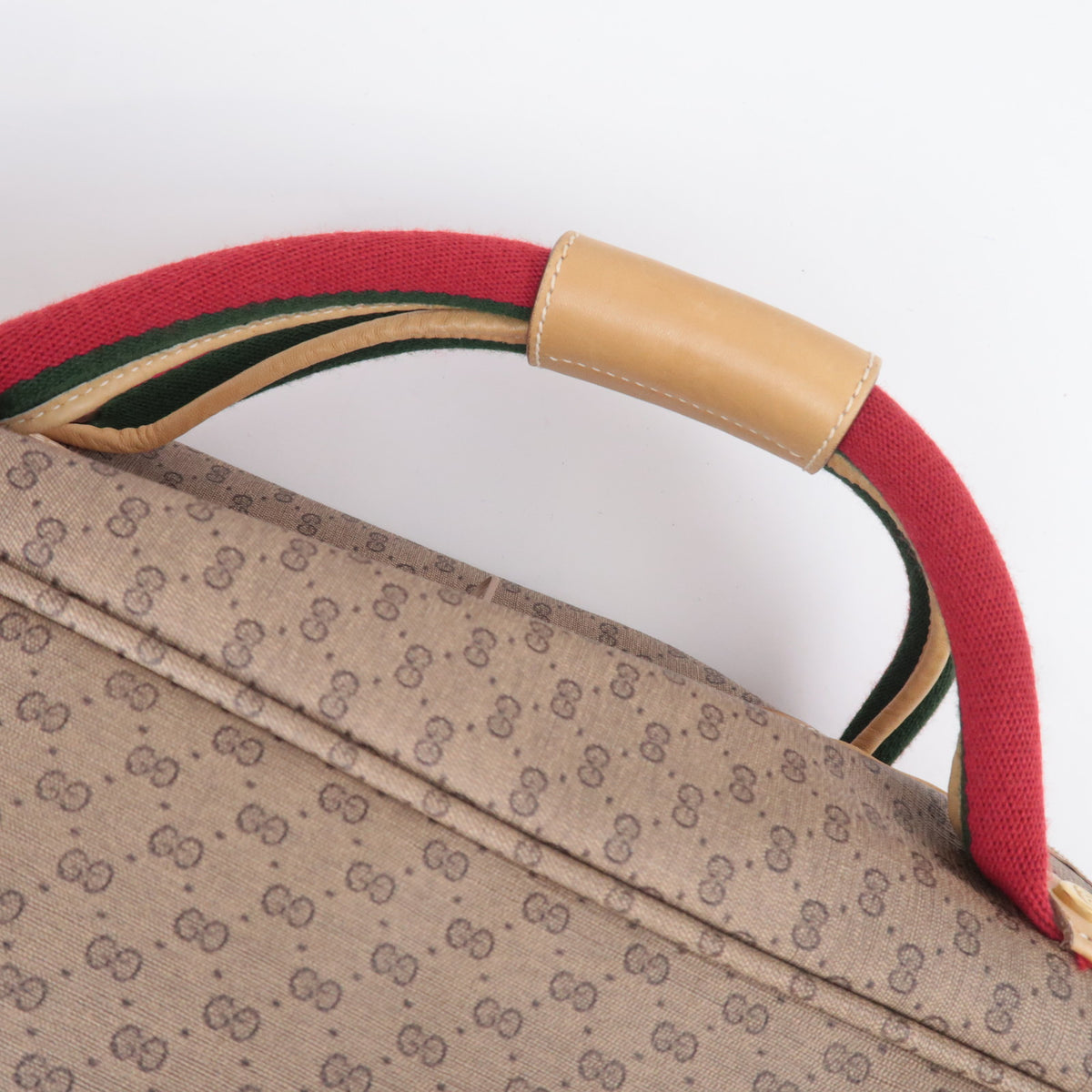 GUCCI Old Gucci Sherry Micro GG Boston Bag Beige 010.4863.39