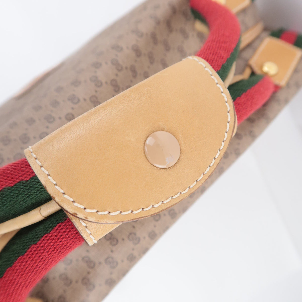 GUCCI Old Gucci Sherry Micro GG Boston Bag Beige 010.4863.39