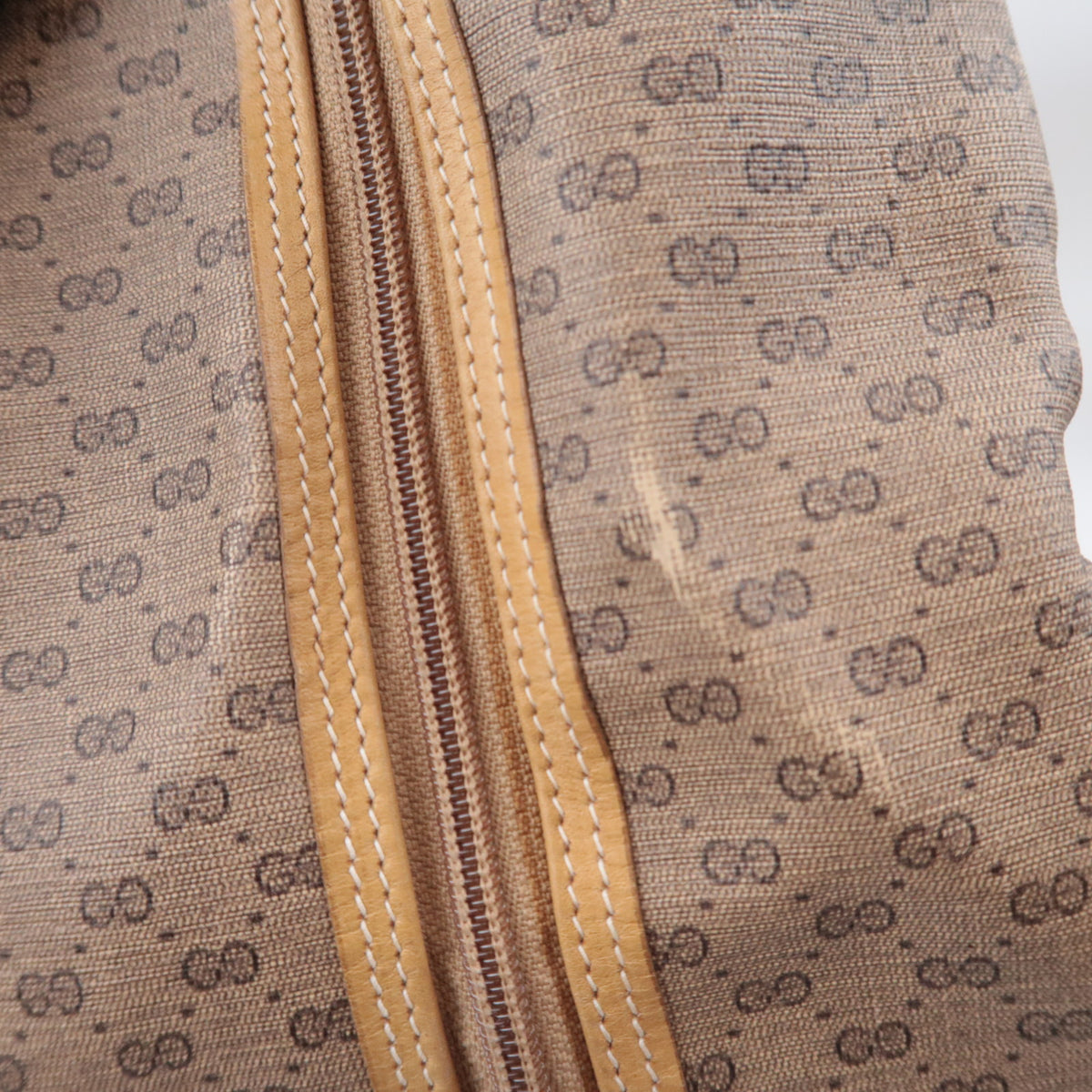 GUCCI Old Gucci Sherry Micro GG Boston Bag Beige 010.4863.39