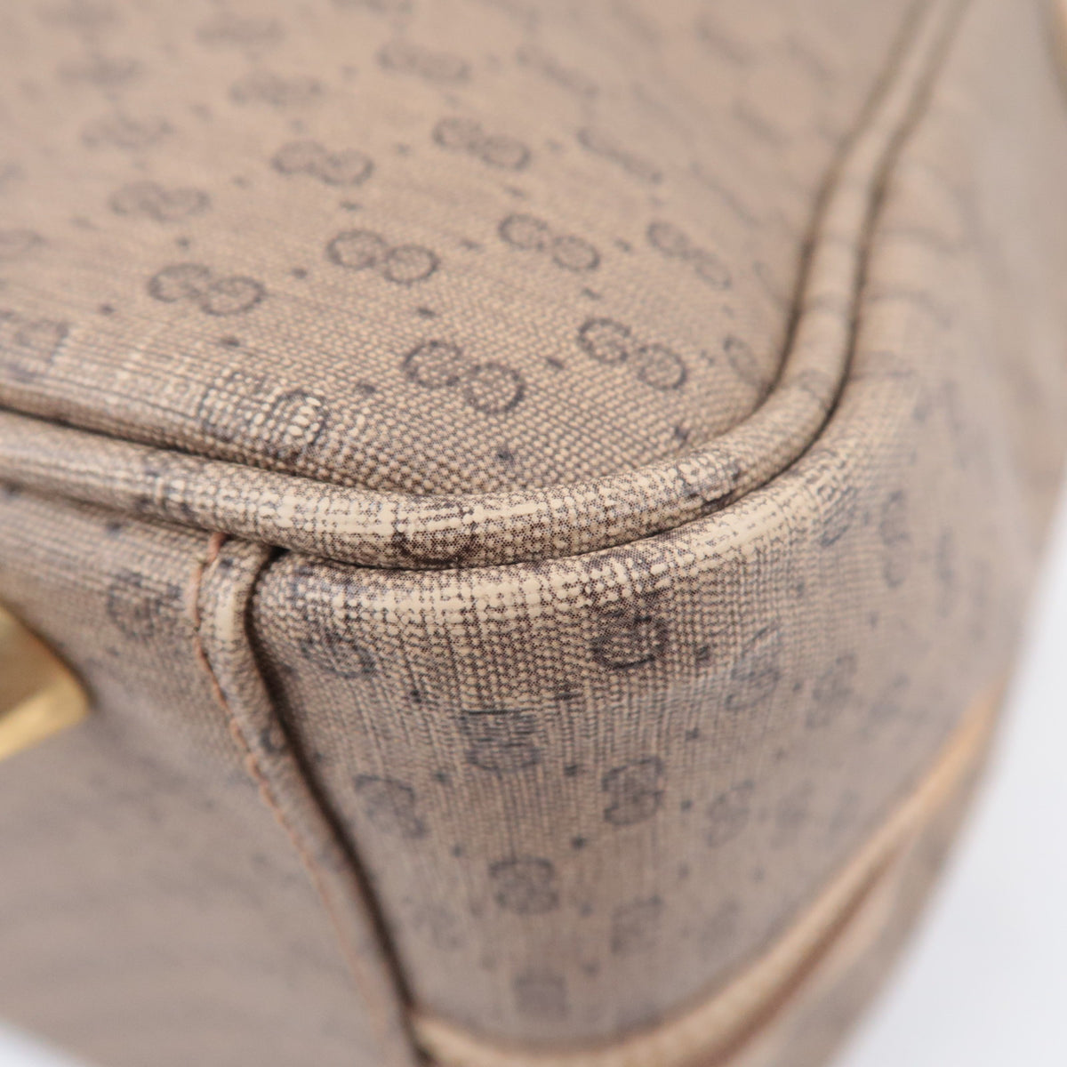 GUCCI Old Gucci Sherry Micro GG Boston Bag Beige 010.4863.39