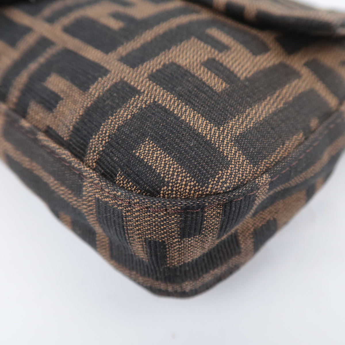 FENDI Zucca Mamma Baguette Bag Brown Black 26424