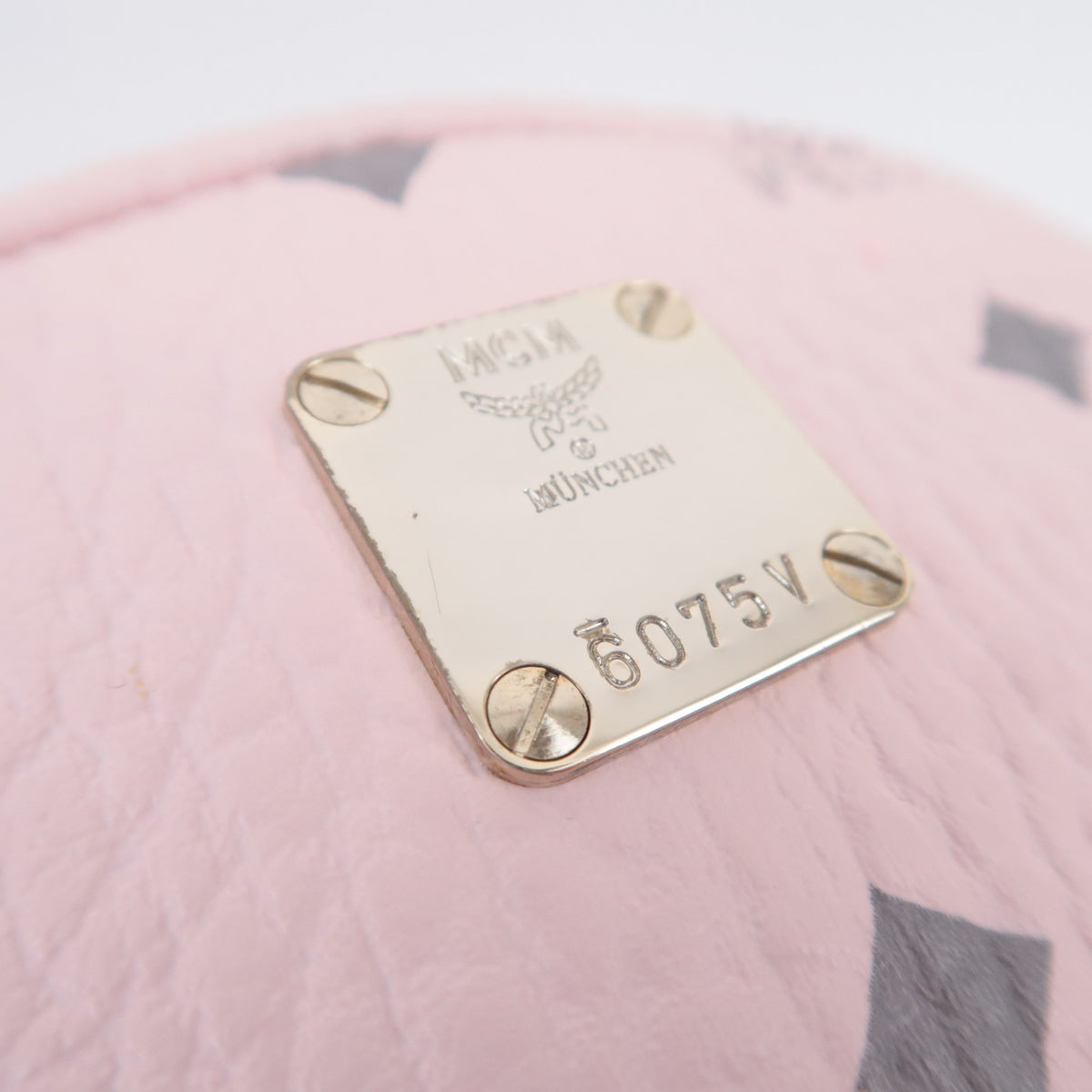 MCM Visetos Studded Leather Backpack Pink