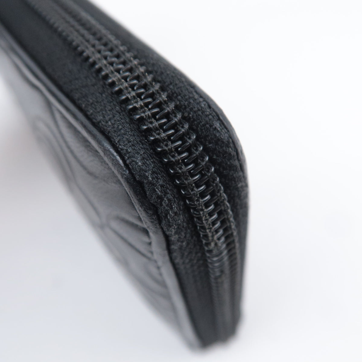 CHANEL Camellia Embossed Long Wallet Lambskin