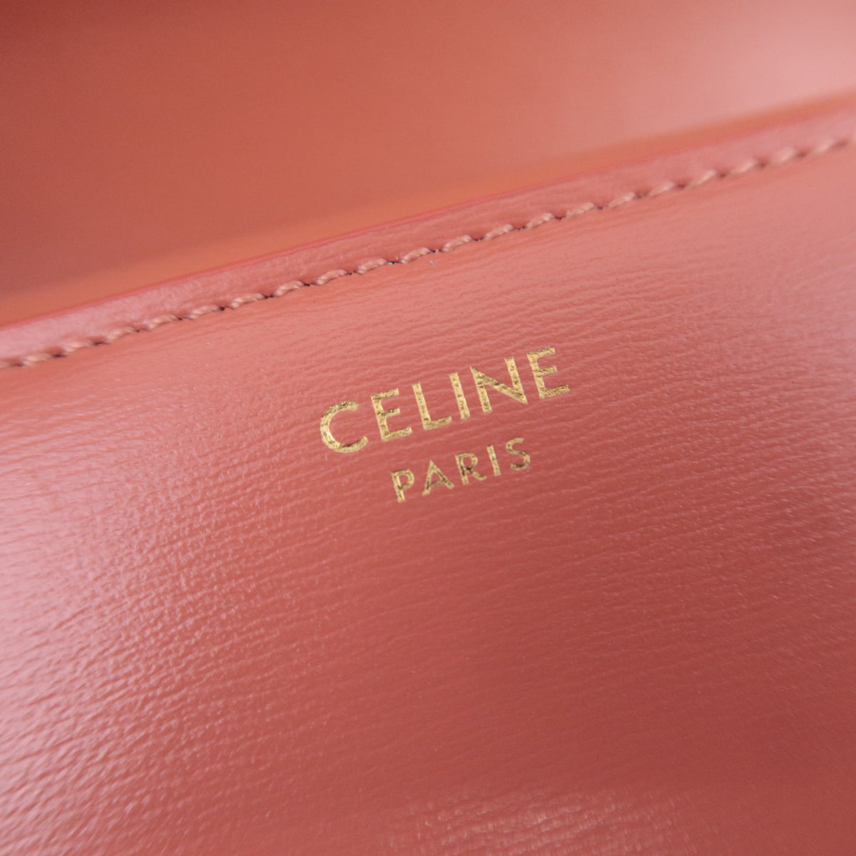 CELINE Triomphe Tri-Fold Leather Compact Wallet