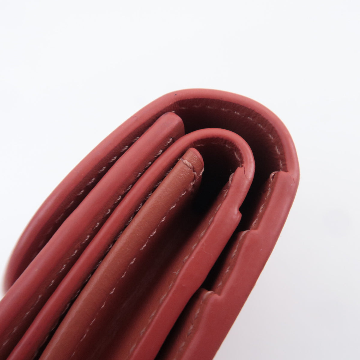 CELINE Triomphe Tri-Fold Leather Compact Wallet