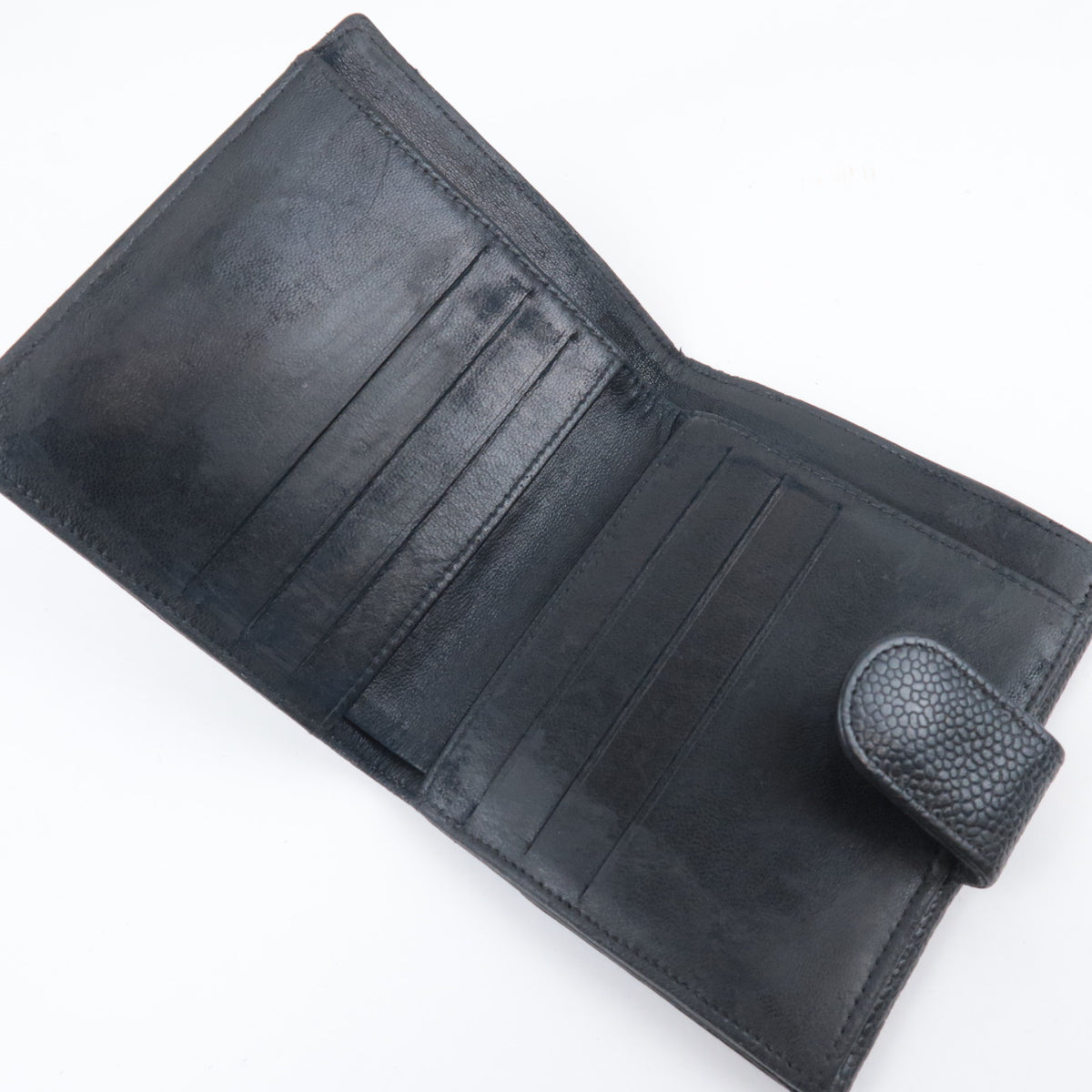 CHANEL Coco Mark Bi-Fold Wallet Caviarskin