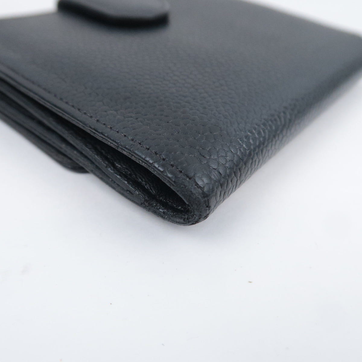 CHANEL Coco Mark Bi-Fold Wallet Caviarskin