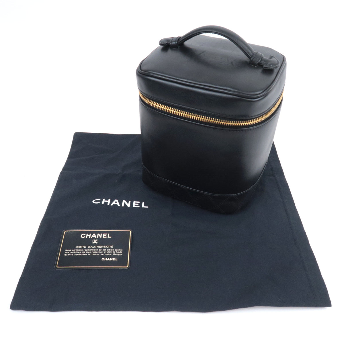 CHANEL Bicolore Leather Vanity Bag A01619
