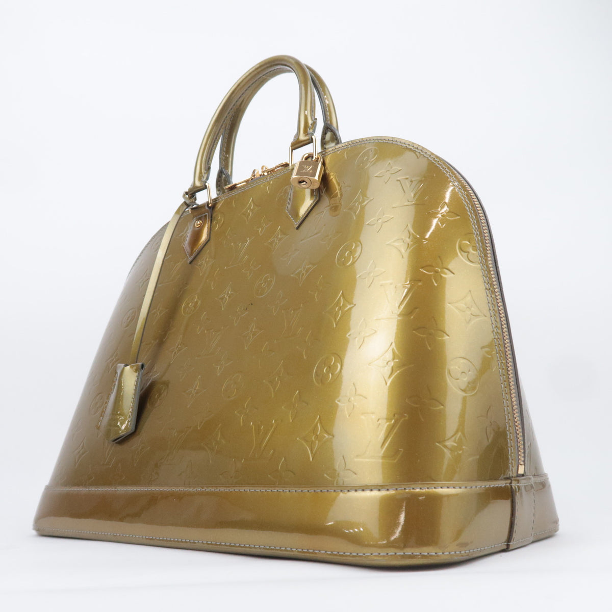 Louis Vuitton Monogram Vernis Alma GM Gris Art Deco