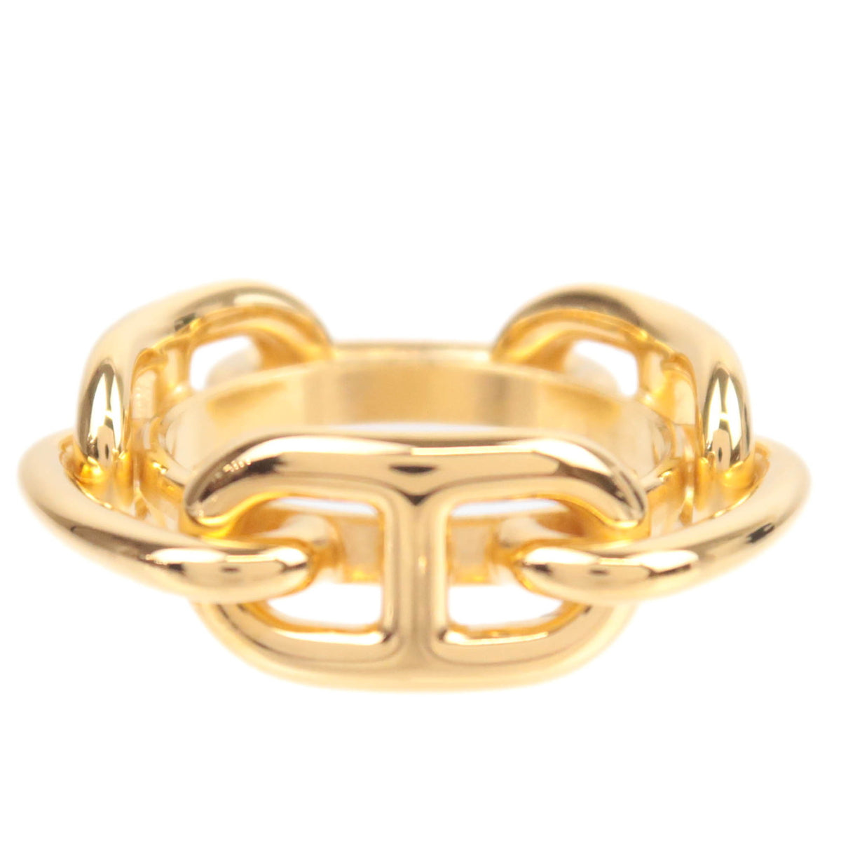 HERMES Chaine D'Ancre Scarf Ring Gold Color93052
