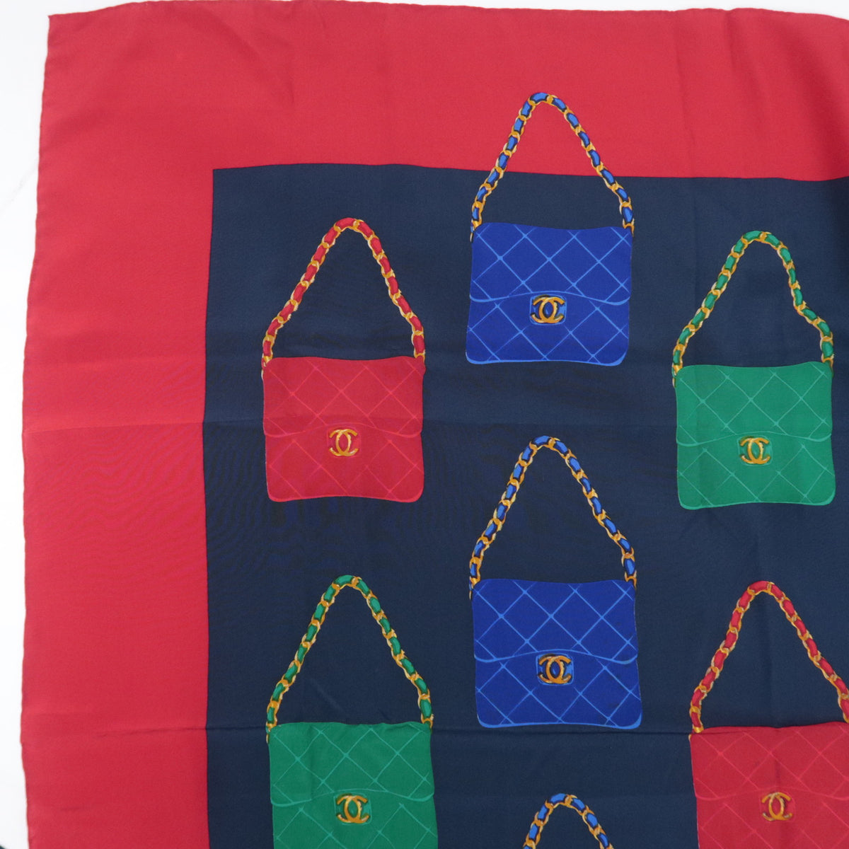 CHANEL Scarf Matelasse Handbag Print