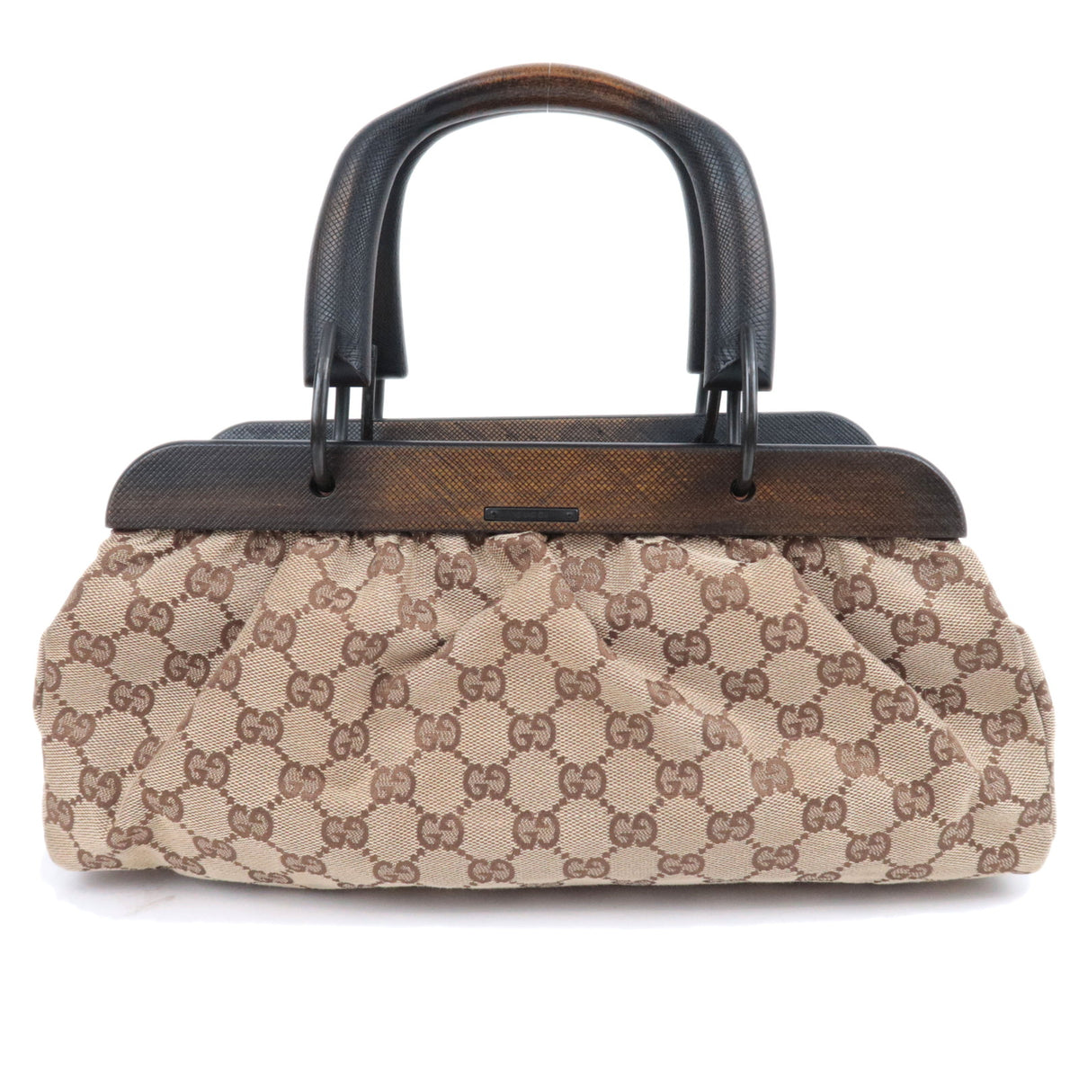 GUCCI by Tom Ford GG Canvas Wood Handle Handbag 11268393078
