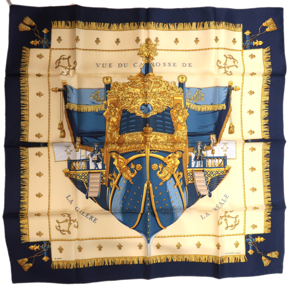 HERMES Carre 90 Scarf VUE DU CARROSSE DE LA GALERE LA REALE93099
