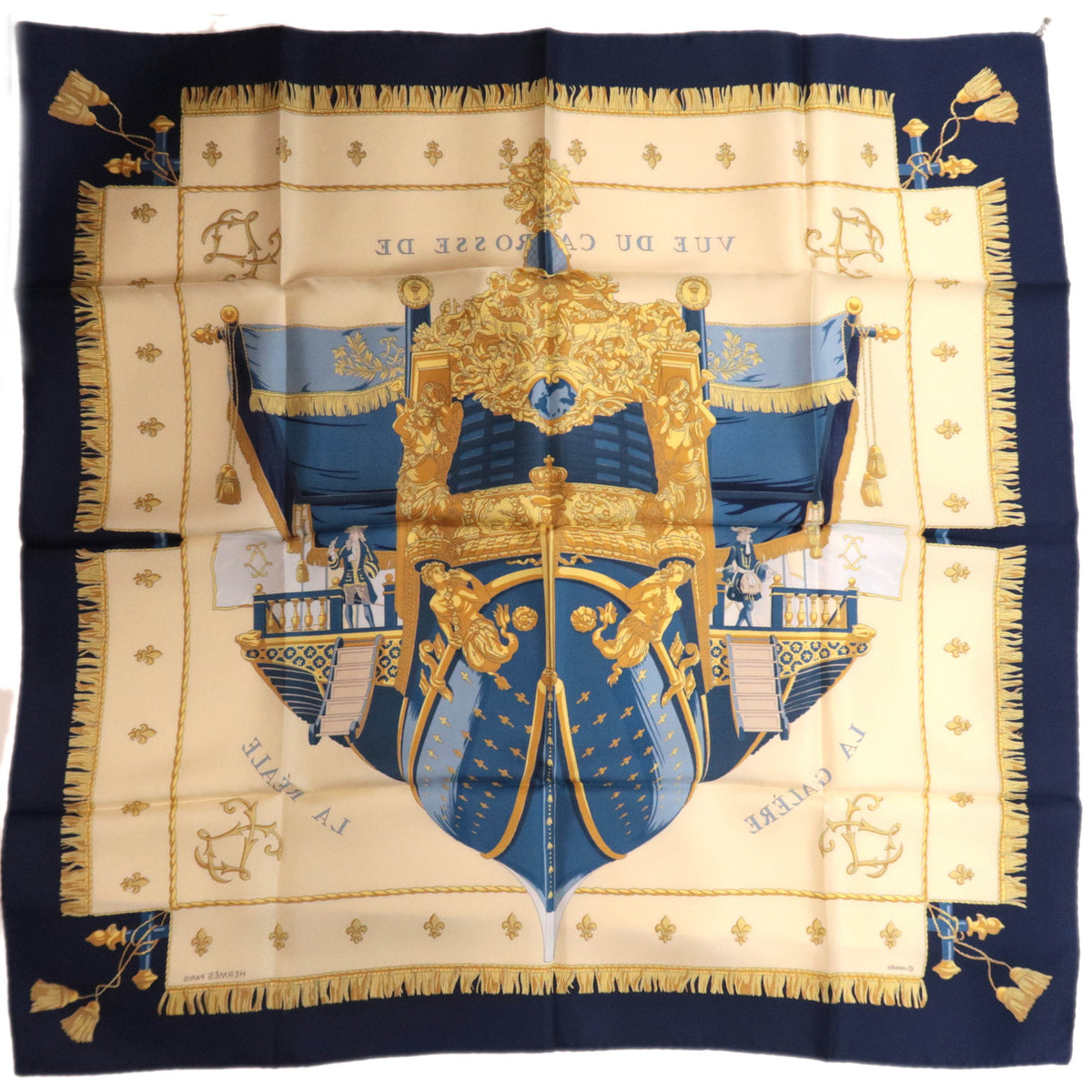 HERMES Carre 90 Scarf VUE DU CARROSSE DE LA GALERE LA REALE