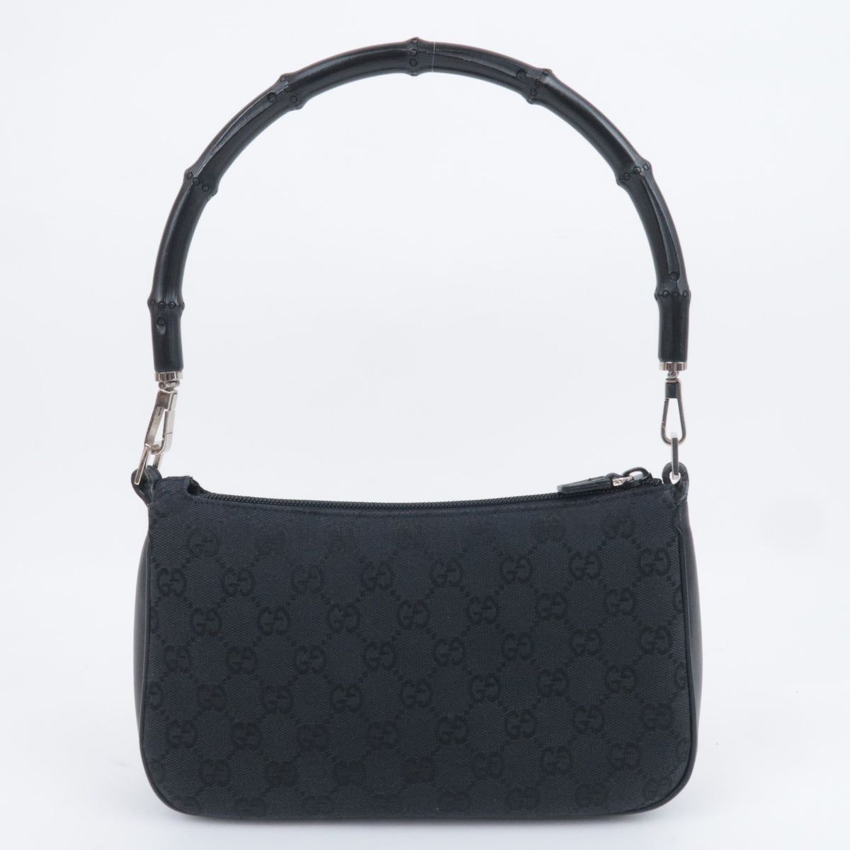 GUCCI Bamboo GG Canvas Shoulder Bag 001.3870