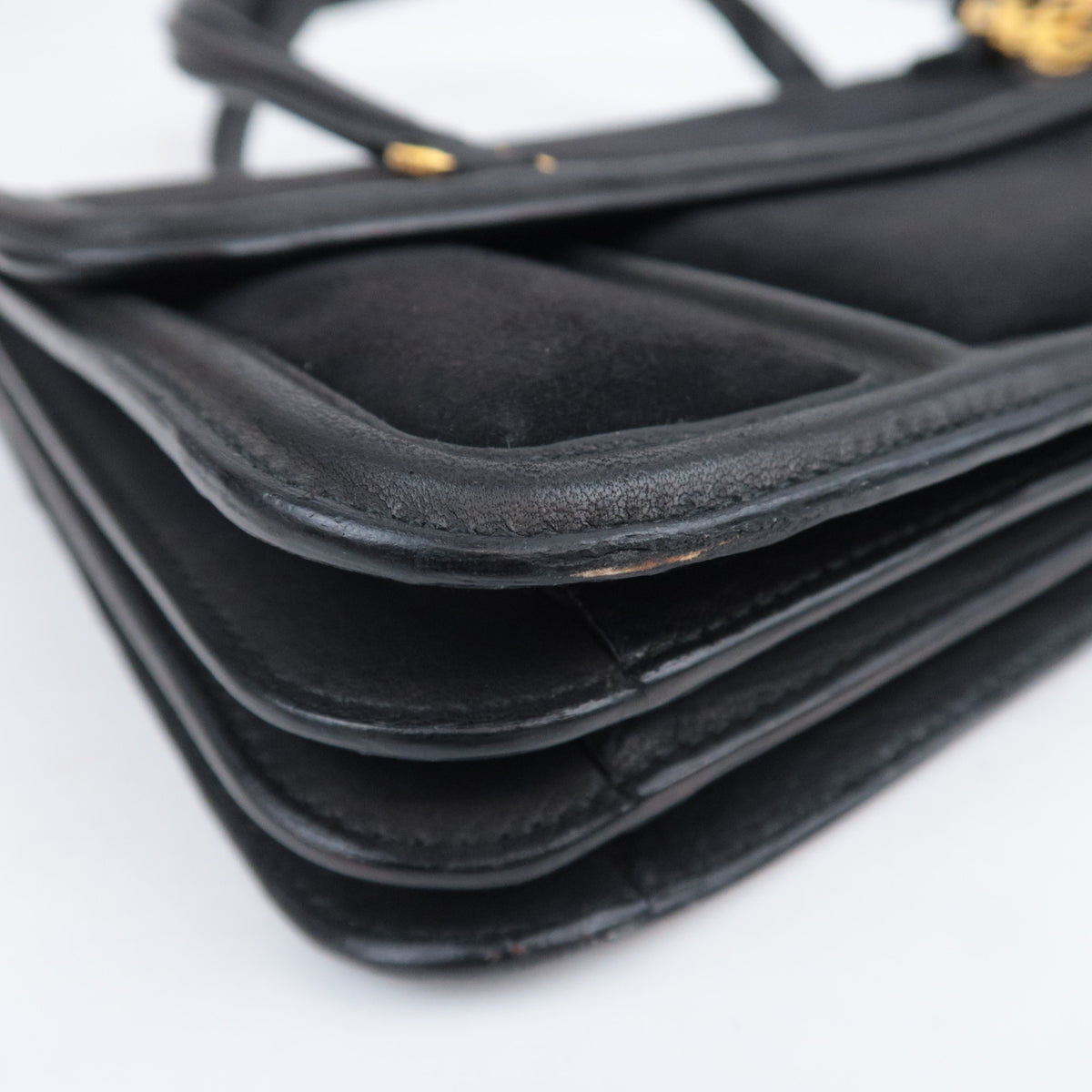 LOEWE Anagram Charm Suede Shoulder Bag