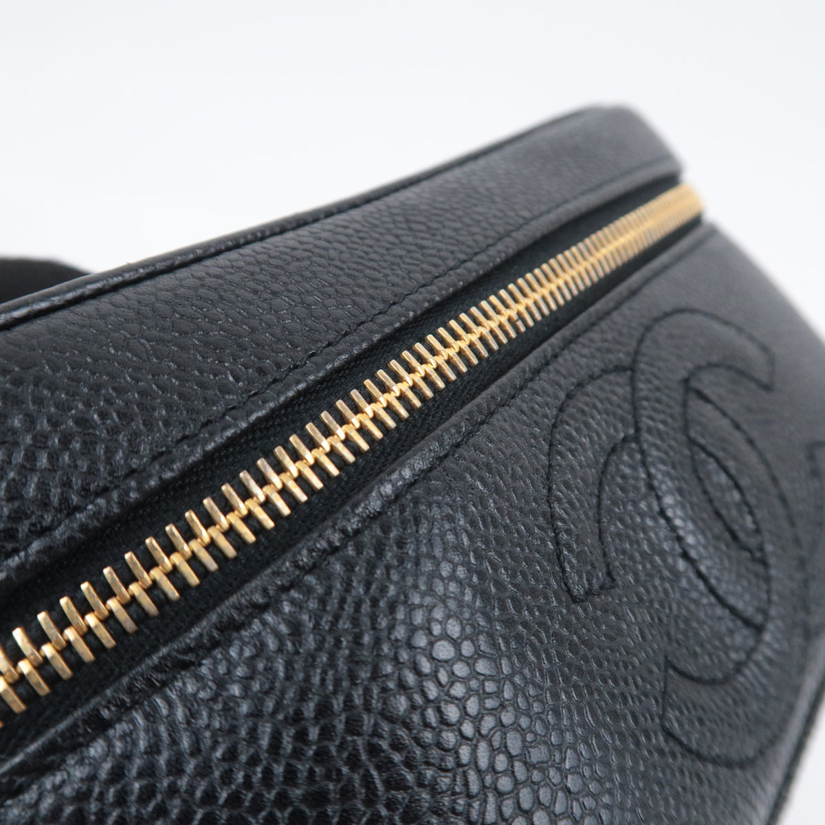 CHANEL Coco Mark Vanity Bag Caviarskin A01997