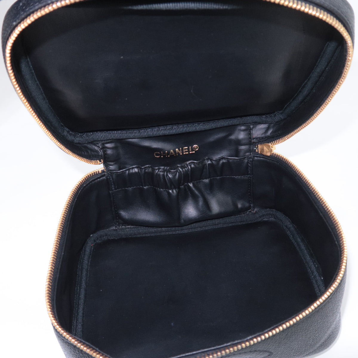 CHANEL Coco Mark Vanity Bag Caviarskin A01997
