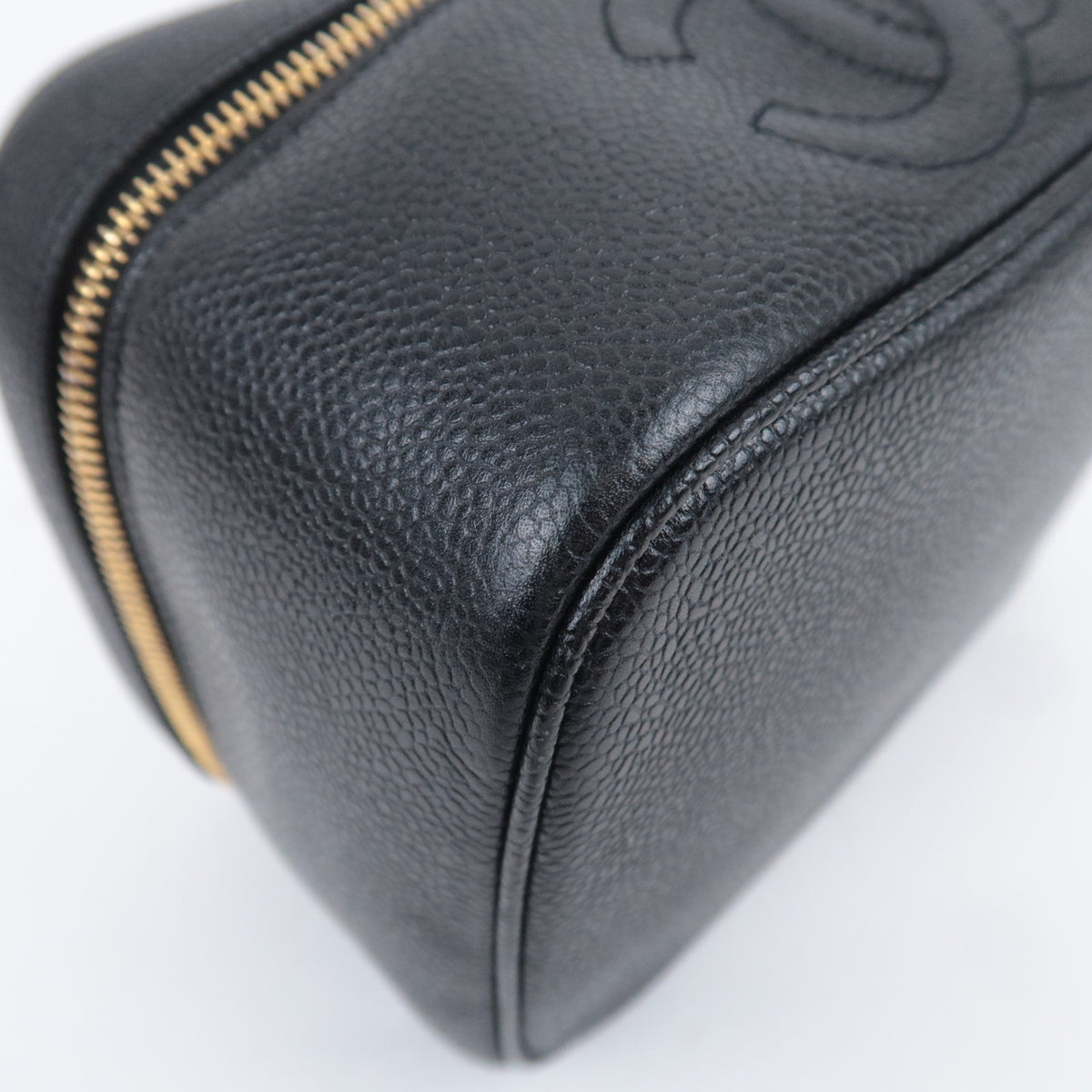 CHANEL Coco Mark Vanity Bag Caviarskin A01997