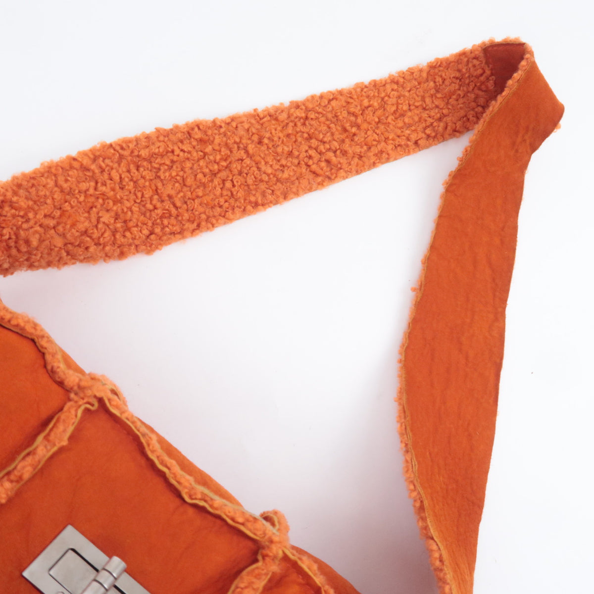 CHANEL 2.55 Patchwork Shearling Suede Shoulder Bag