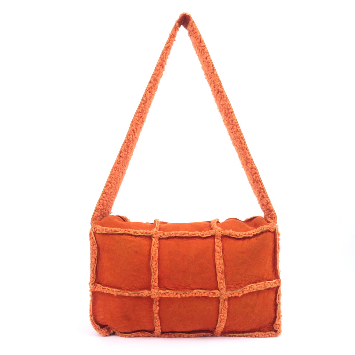 CHANEL 2.55 Patchwork Shearling Suede Shoulder Bag