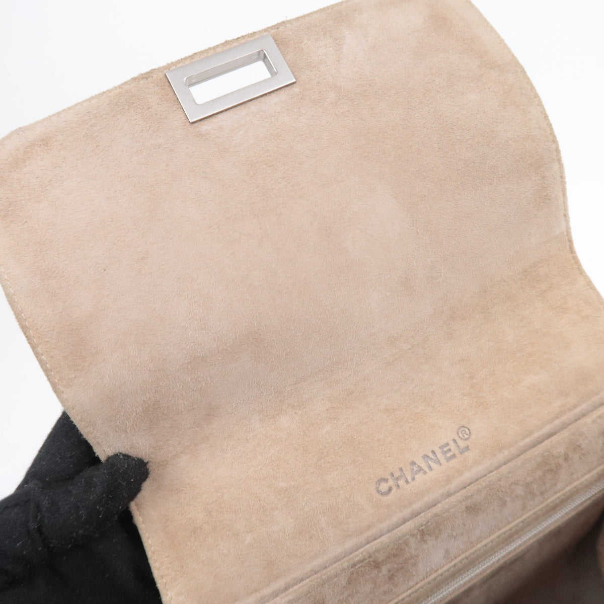 CHANEL 2.55 Suede Chain Shoulder Bag