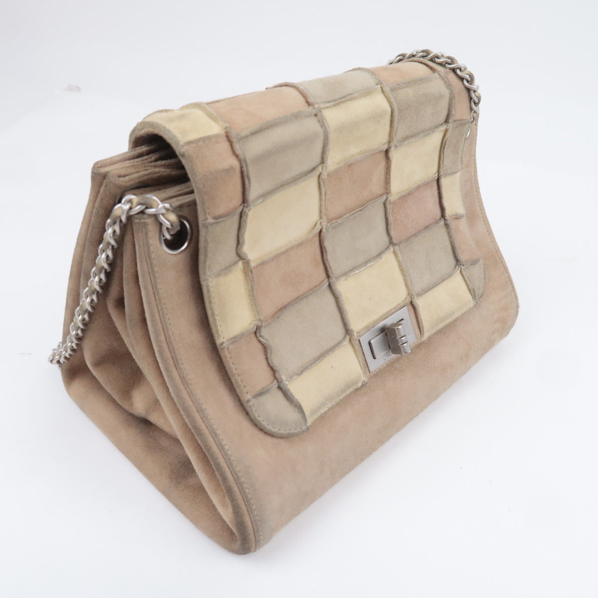 CHANEL 2.55 Suede Chain Shoulder Bag