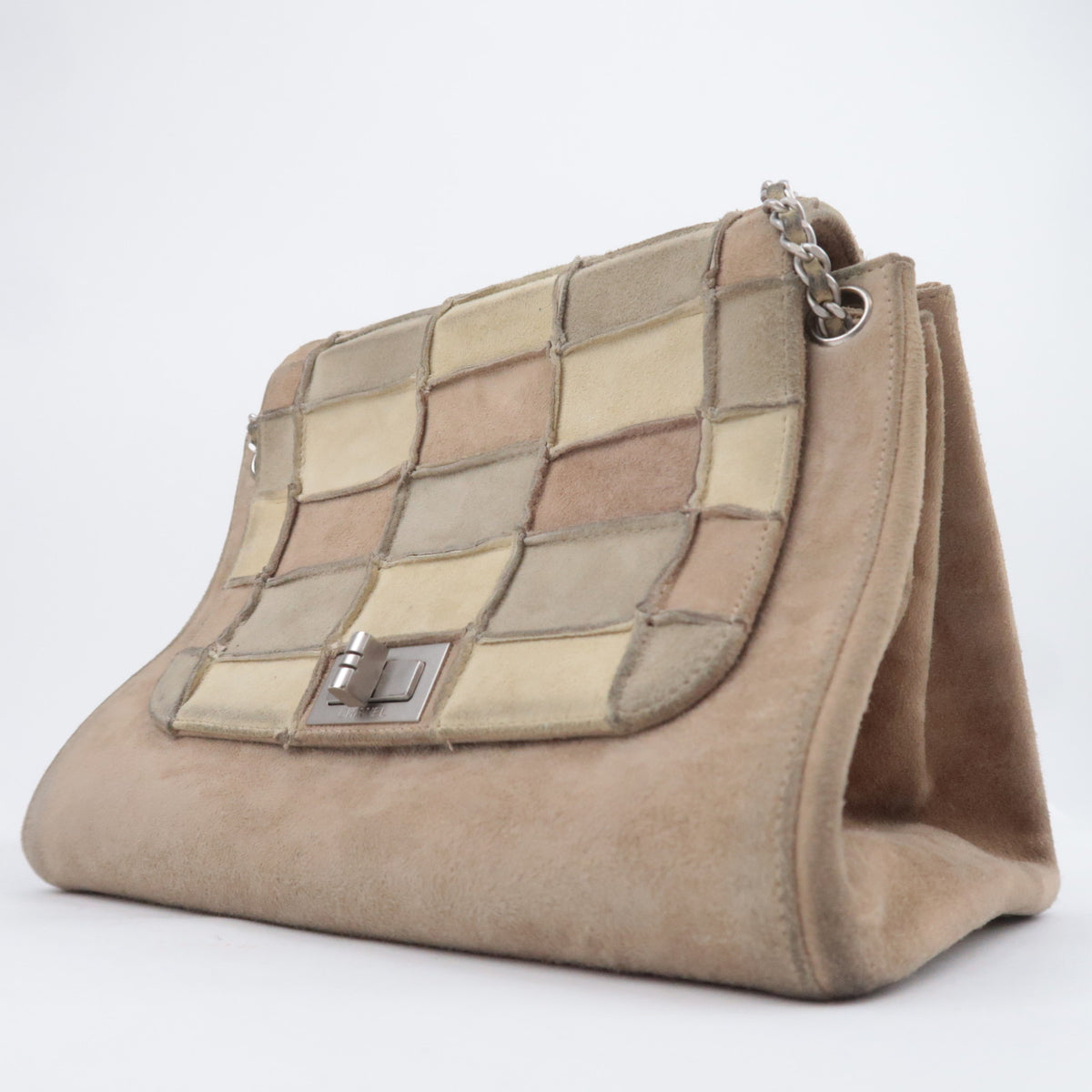 CHANEL 2.55 Suede Chain Shoulder Bag