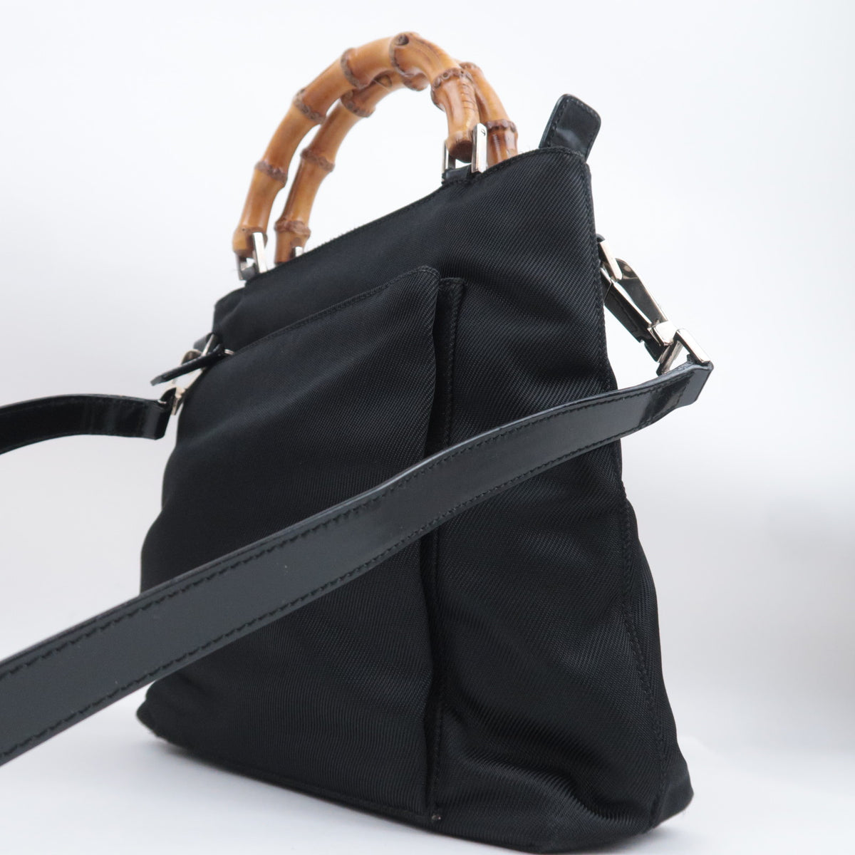 GUCCI Bamboo 2Way Handbag Canvas 000.2265.0581