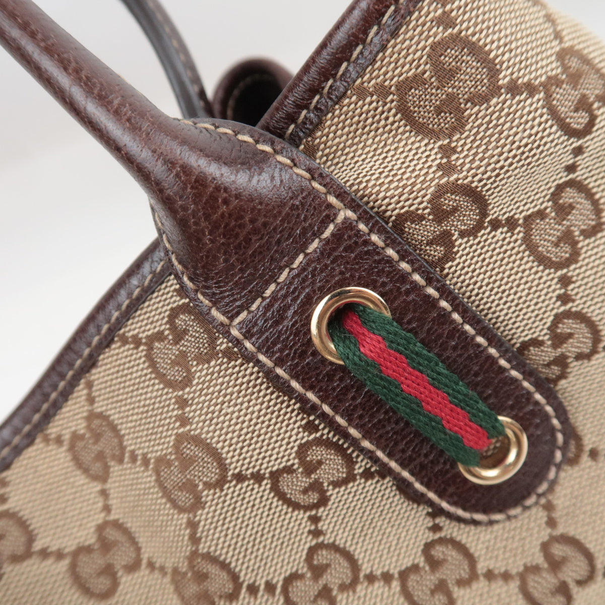 GUCCI Princy Sherry GG Canvas Tote Bag 163805