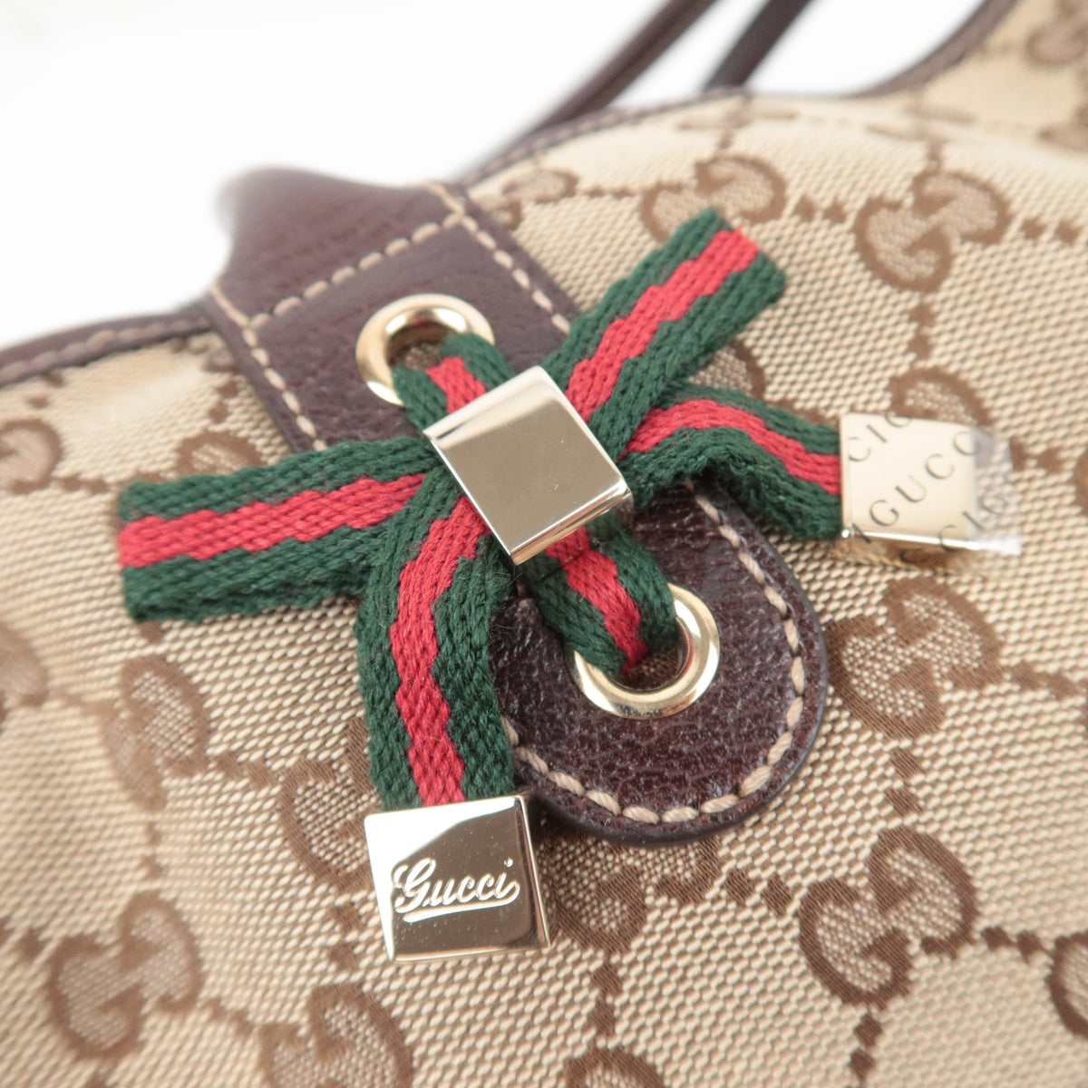 GUCCI Princy Sherry GG Canvas Tote Bag 163805