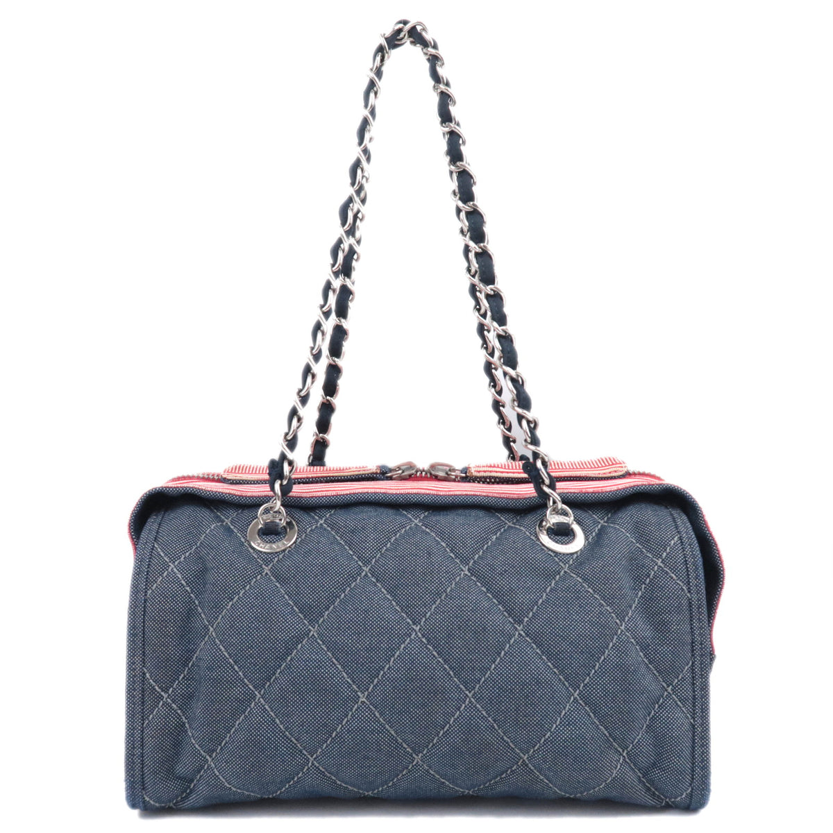 CHANEL Denim Chain Shoulder Bag Cruise Line A47955