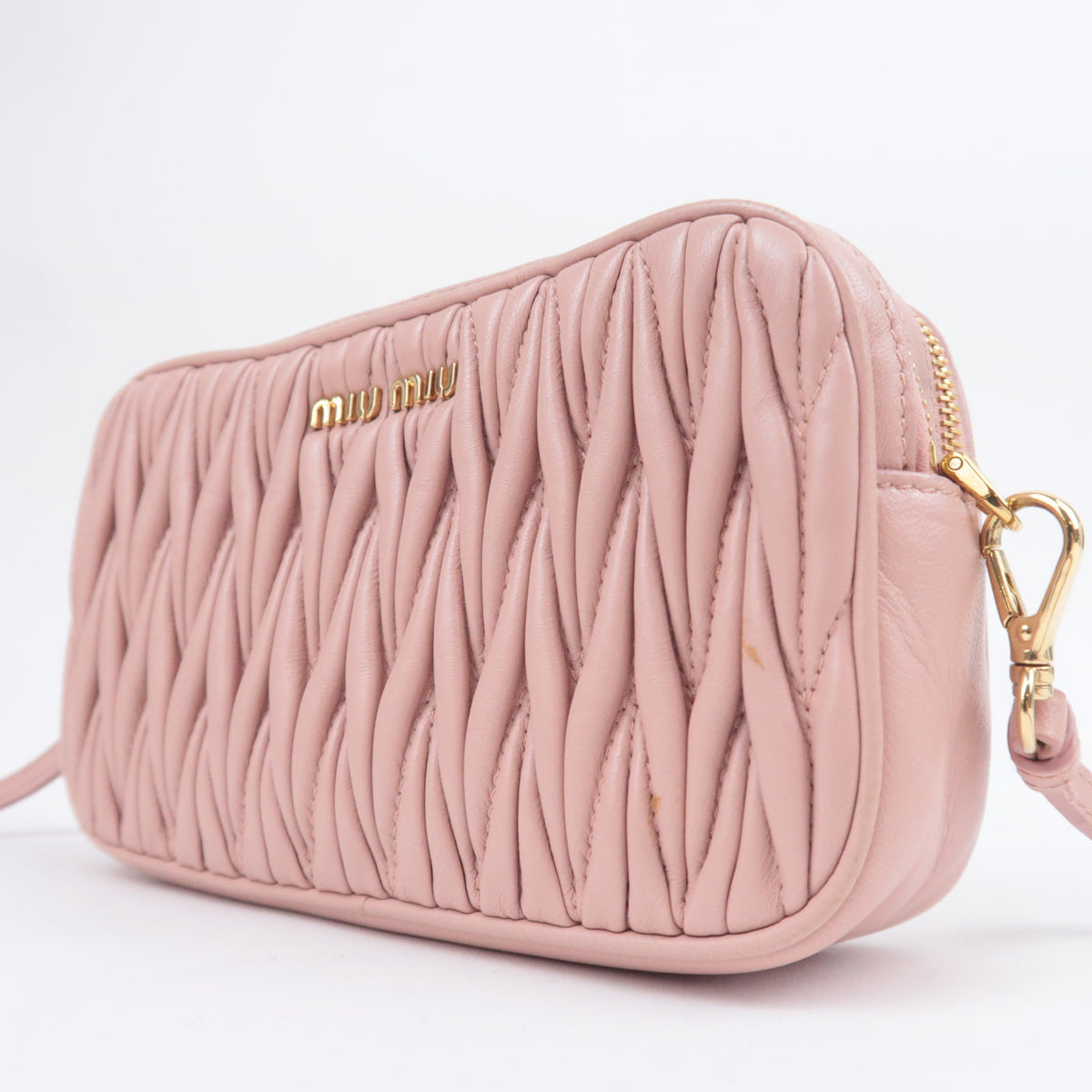 MIU MIU Matelasse Leather Small Shoulder Bag